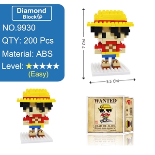 One Piece Figures Luffy Ace Nami Zoro Chopper Sanji Robin Anime Figurines Toy Mini Blocks For Children Boyfriend Teenage 372