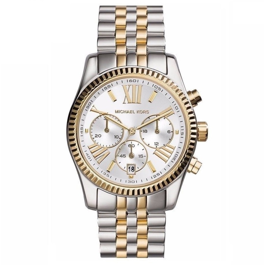 Michael kors Lexington tritone chronograph watch size 38 mm mk5955