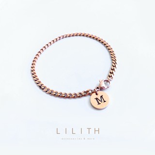 Bracelet stainless charm A-Z