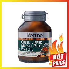 lifetune green lipped mussel plus fish oil 45 เม็ด Exp.03/21