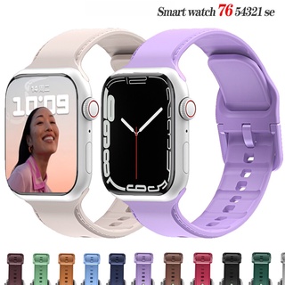 สายนาฬิกาข้อมือยางซิลิโคน สําหรับ Apple Watch 8 7 6 se 5 4 49 มม. 44 มม. 42 มม. 40 มม. 38 มม. iWatch 41 มม. 45 มม.