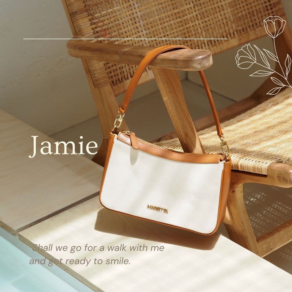กระเป๋าสะพายไหล่ JAMIE CANVAS - กระเป๋าสะพายข้าง แคนวาส - MARIETTA BRAND