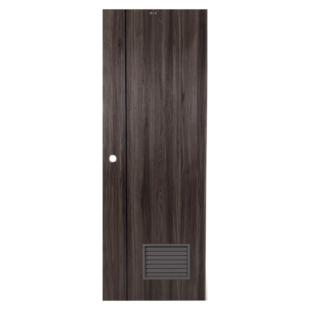ประตูห้องน้ำ ประตูห้องน้ำ UPVC AZLE LT-05 เกล็ด 70X200 ซม. สี DARK GREY ประตู วงกบ ประตู หน้าต่าง UPVC DOOR LT05 70X200C