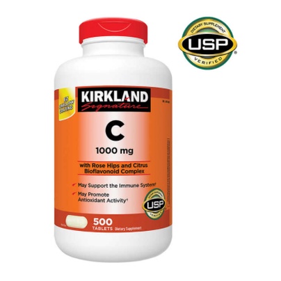 Kirkland Vitamin C 1000 mg 500 Tablets วิตามินซี เคิร์กแลนด์ 1000mg VitaminC Kirkland