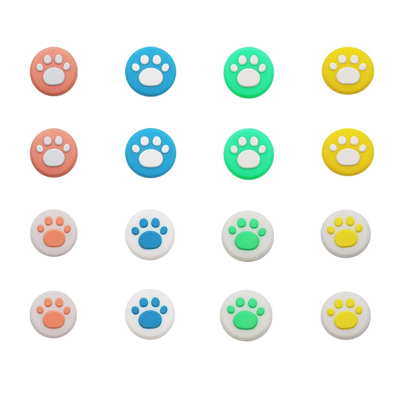 ฝาครอบปุ่มกดจอยสติ๊ก แบบยางซิลิโคน สําหรับ Switch and Switch Lite Ns Oled Joy-con Controller 2 ชิ้น
