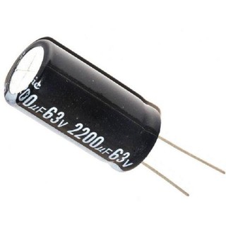 Capacitor 2200uf 63V Electrolytic ตัวเก็บประจุ คาปาซิเตอร์ คาปาซิเตอร์ (Capacitor) ชนิด อิเล็กทรอไลต์  2200uF 63V 1 ชิ้น