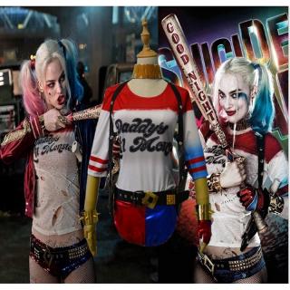 Suicide Squad Harley Quinn ชุดคอสเพลย์ชุดเสื้อกางเกงขาสั้น