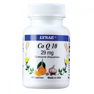 LYNAE Co-Q10 29 mg Vitamin USA ไลเน่ โค คิว 10 เหมาะสำหรับผู้มีปัญหากล้ามเนื้ออ่อนแรง ปัญหาริ้วรอย 60 แคปซูล