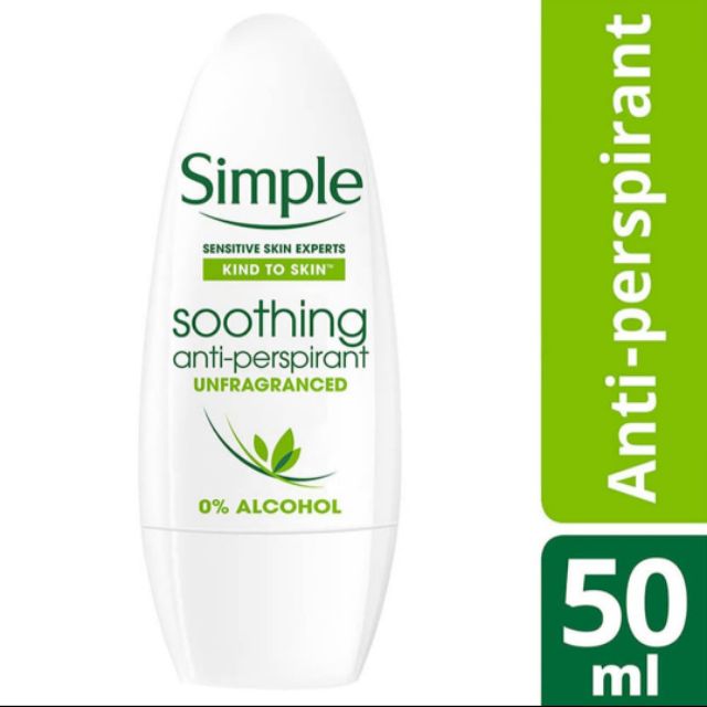 ซิมเพิล Simple Soothing Anti-Perspirant Deodorant Roll-On 50ml.