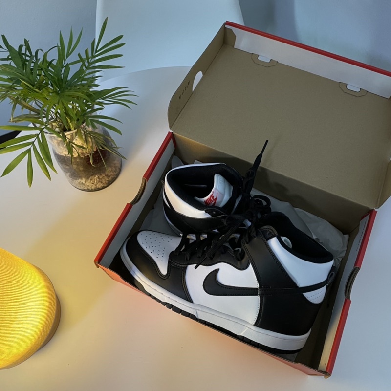 พร้อมส่ง🚚✨ NIKE Dunk High Panda 6.5 Y : 24.5 CM | Shopee Thailand