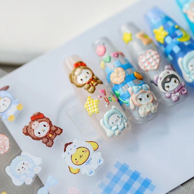สติ๊กเกอร์ติดเล็บ5Dแบบไม่ต้องเพ้นV.3