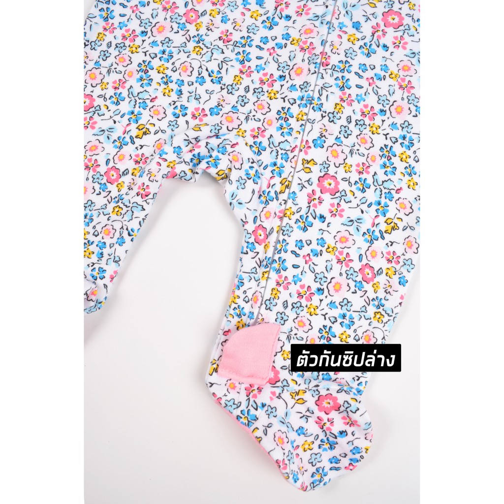 Zuper Mom ชุดหมีเด็กอ่อน ซิป รุ่น 2 WAY ZIPPER บอดี้สูทเด็กอ่อน ชุดเด็กแรกเกิด สำหรับเด็ก 0-24 เดือน no.9004 ราคา ถูกที่สุด ดีลบีเคเค แกลเลอรีภาพที่ 8