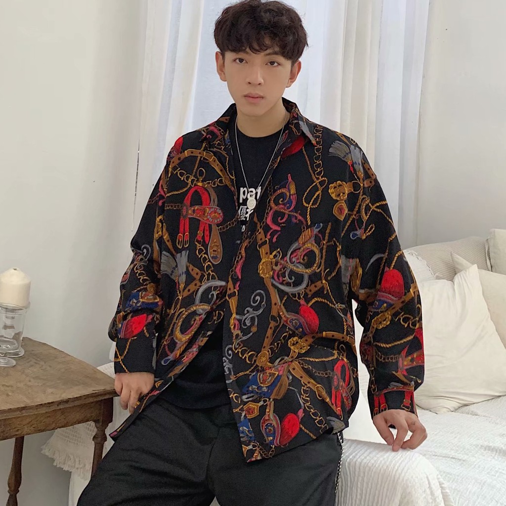 เสื้อเชิ้ตแขนยาวผู้ชาย การพิมพ์