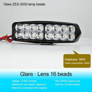 ไฟledไฟหน้ารถยนตย์ รถมอเตอร์ไซค์16LED 12V-80V