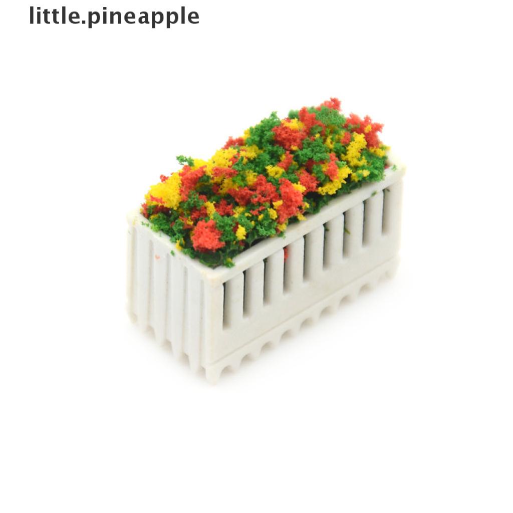 (Pine) เตียงนอน ลายดอกไม้ ขนาดเล็ก อุปกรณ์เสริม สําหรับบ้านตุ๊กตา สวน