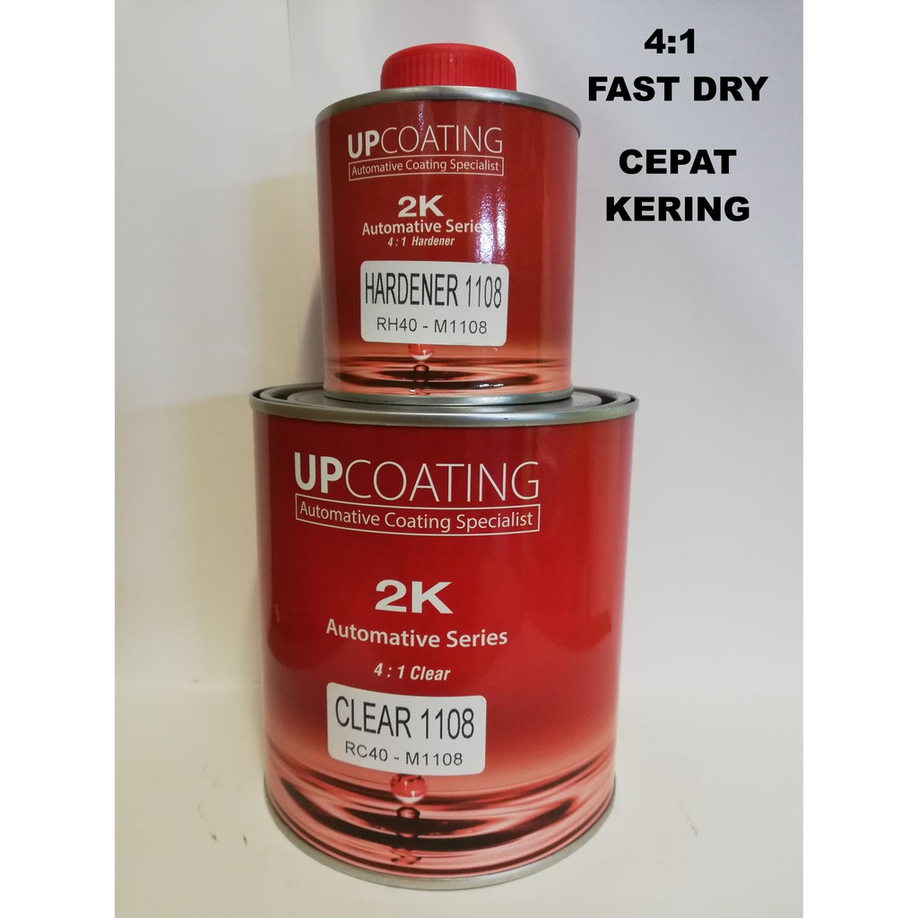 2K CLEAR 4:1 FAST DRY CLEARCOAT 1108/CLEAR KILAT CEPAT KERING CAT KERETA