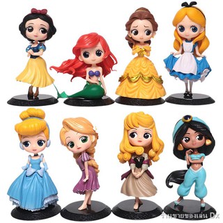 Disney Q Version Alice Mermaid ซินเดอเรลล่าเบลล์ผมยาวรุ่นตกแต่งสโนว์ไวท์ของขวัญทำมือ &lt;1