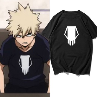 เสื้อยืดแขนสั้นผู้ชายและผู้หญิงอนิเมะเสื้อยืด พิมพ์ลาย My Hero Academia Bakugo Katsuki แฟชั่นฤดูร้อน สําหรับผู้ชาย