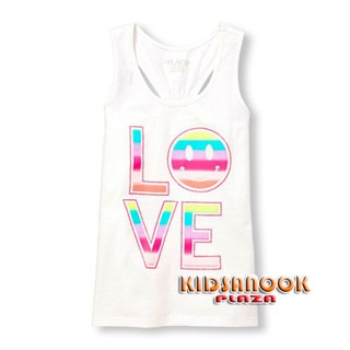 [แท้]PL285 เสื้อกล้าม The Childrens Place รุ่น Matchables Sleeveless Glitter Tropical Graphic Racer-Back Tank