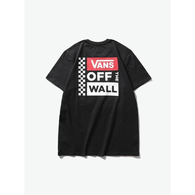 e15Z Vans เสื้อยืดแขนสั้นลายหมากรุกสําหรับผู้ชายและผู้หญิง ทรง TS