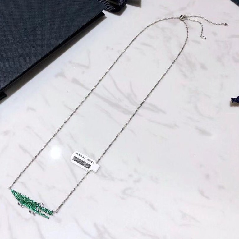 Apm Silver Mint Green Crystal สร้อยคอประดับเพชรลายจระเข้ - meicompanys ...