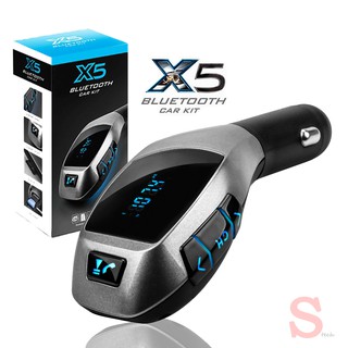 [ของแท้100%] บลูทูธในรถยนต์ X5 Bluetooth Car Kit FM Transmitter