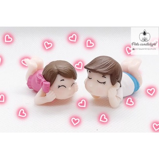 ตุ๊กตาจิ๋ว เรซิ่งจิ๋ว โมเดลแต่งสวนถาด สวนจิ๋ว แต่งเค้ก แต่งบ้าน DIYได้ด้วยตัวคุณเอง  *ราคาต่อคู่