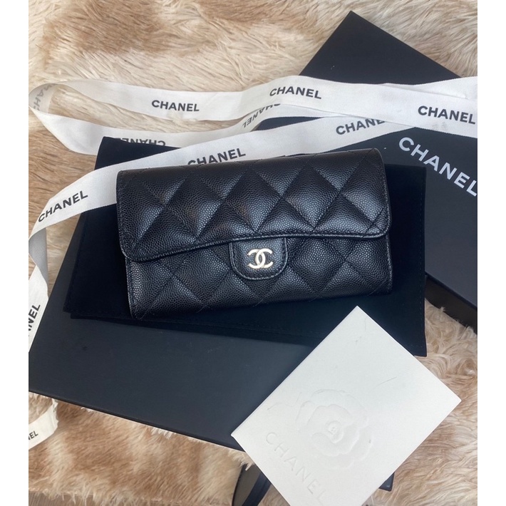 Chanel medium flap wallet holo31 SHW