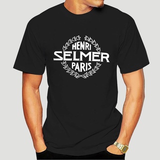 T-shirt  ใหม่ เสื้อยืด พิมพ์ลาย Henri Selmer Paris Saxophone คุณภาพสูง สีดํา สําหรับผู้ชายS-5XL