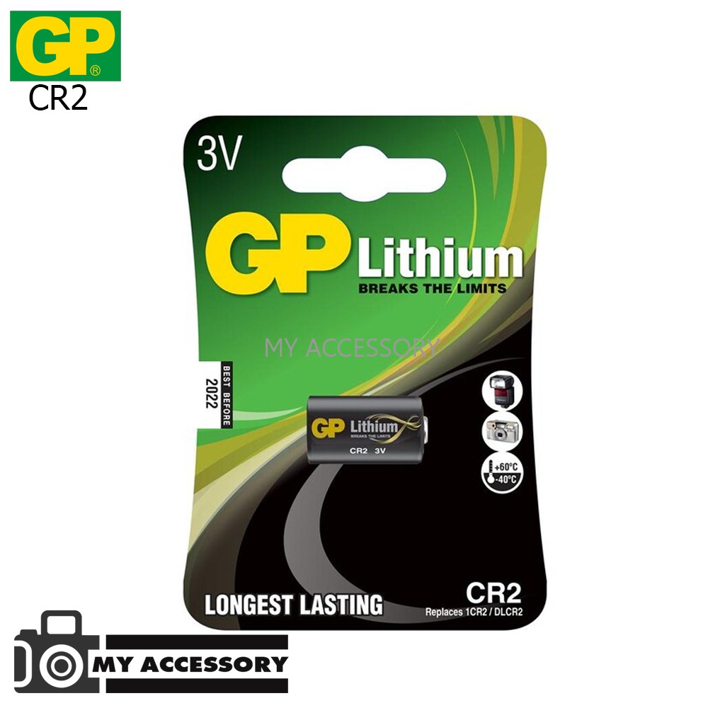ถ่านลิเธียม GP CR2 Lithium (CR2/1CR2/DLCR2) ใช้กล้อง polaroid instax mini 25,70 กล้องฟิล์มบางรุ่น