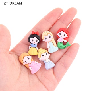 ZTD 10Pcs Cute Princess Mermaid Resin Charms Pendants DIY Cabochon Accessories 07