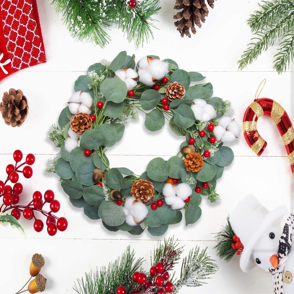 ประดิษฐ์ Seeded Eucalyptus Garland, 6.5 ฟุต Faux Eucalyptus ใบ Greenery Vines สําหรับงานแต่งงานฉากหล