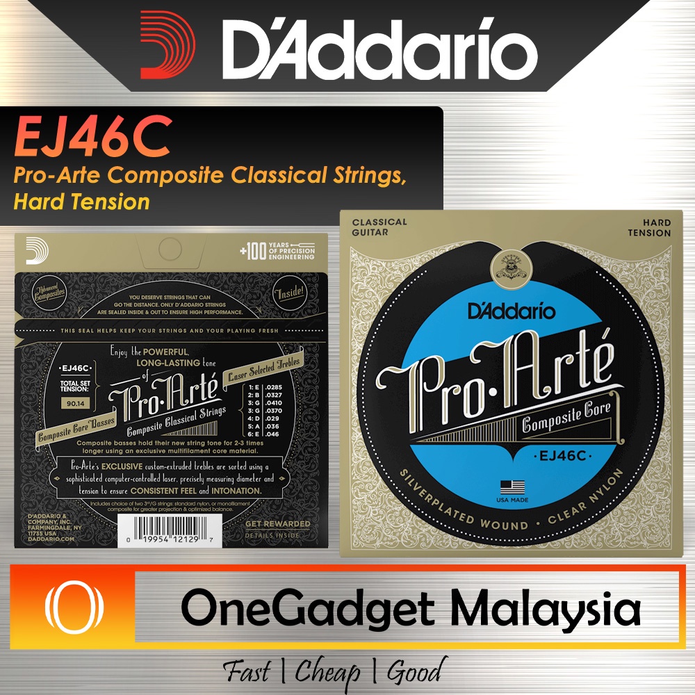 สายคลาสสิกคอมโพสิต Dario EJ46C Pro-Arte, Hard Tension
