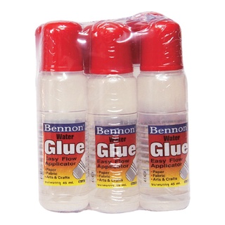 กาวน้ำหัวฟองน้ำ 45 กรัม แพ็ค 6 ขวด101347Bennon Water Glue 45G. 6 Pcs/Pack