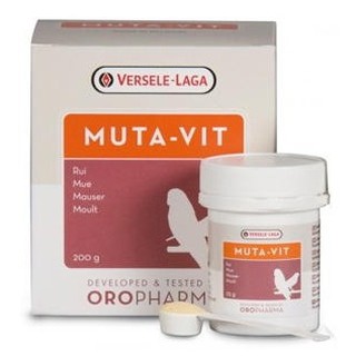 OPM Muta-Vit ชนิดผง ผสมใช้ได้ทั้งกับน้ำและอาหาร เร่งผลัดขน บำรุงขนขึ้นใหม่ บรรจุ 200 กรัม.