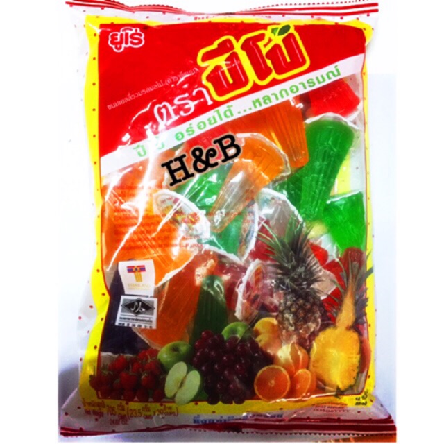 ปีโป้ (30ถ้วย) PIPO ถุงใหญ่รวมรส ปีโป้ลิ้นจี่ แอปเปิ้ล ส้ม องุ่น สตรอเบอร์รี่ เย