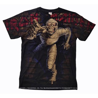 เสื้อวง ironmaiden mummy overprint ovp premium