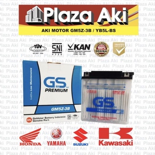 Aki Motor Basah GM5Z-3B GM5Z3B Premium Kit HONDA Astrea Grand Supra Fit Mega Pro Lama (GM5Z)