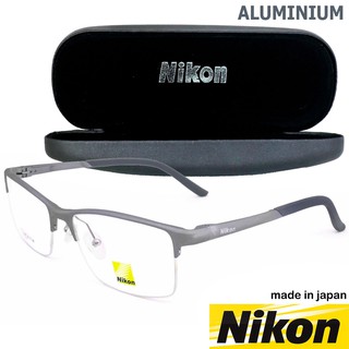 Nikon แว่นตารุ่น CX-6327 C-3 สีเงิน กรอบเซาะร่อง ขาสปริง วัสดุ อลูมิเนียม Eyeglasses ทางร้านเรามีบริการรับตัดเลนส์