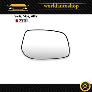 เนื้อเลนส์กระจก เลนส์กระจกมองข้าง ขวา Yaris,Vios,Altis ปี 2007-2013 Right Wing Side Door Mirror Glass Len E140 XP90 VITZ