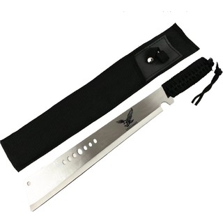 มีดเดินป่าใบหัวตัด KNIFE STAINLESS STEEL:LS083 (ใบมีดสีเงิน) ขนาด 49 เซนติเมตร