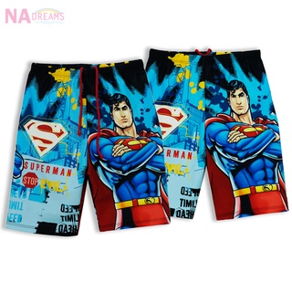 DC กางเกงว่ายน้ำ กางเกงว่ายน้ำเด็กชาย swimwear ลายการ์ตูน ซุปเปอร์ฮีโร่ ซุปเปอร์แมน SUPERMAN จาก NADreams สีดำ