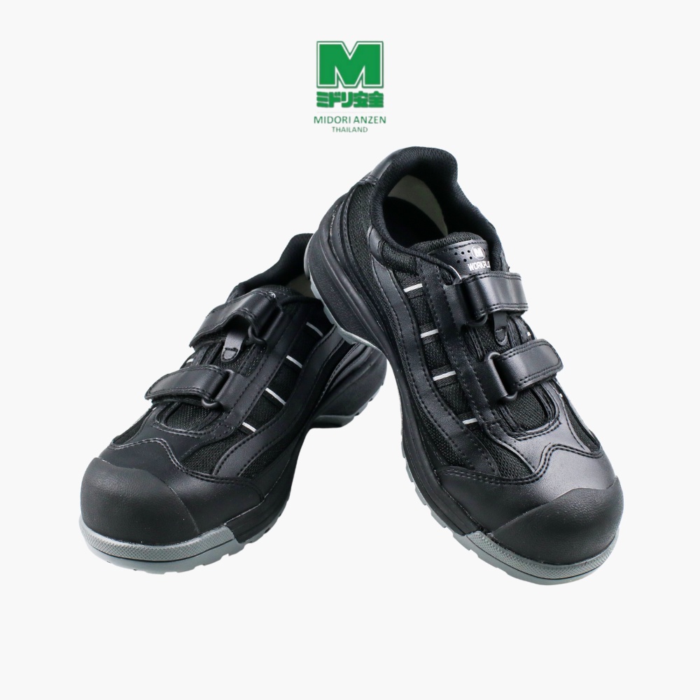 Midori Anzen รองเท้าเซฟตี้ สไตล์สนีคเกอร์ รุ่น MPN-905 สีดำ / Midori Anzen Safety Sneaker MPN-905 Black
