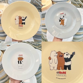 จาน We Bare Bears จานข้าว ลายการ์ตูน จานพลาสติก PP