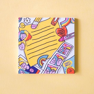 FLUFFY OMELET- Boys and girls memo pad 9x9 cm.