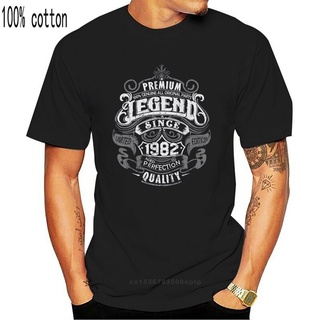 เสื้อยืดผ้าฝ้าย พิมพ์ลาย Legend Since 1982 36Th Birthday สําหรับผู้ชาย อายุ 36 ปี