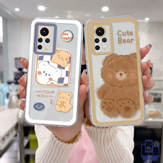 เคส For Infinix Hot 10 11 Play 10 10t 10s NFC 10i 9 Pro 10 Lite 11 Plus Hot 9 Play 11 11S NFC Infinix Smart 6 5 4 4C 5 Pro Tencno Spark 5 PRO เคสโทรศัพท์มือถือแบบนิ่ม เคสใสลายหมีน่ารัก