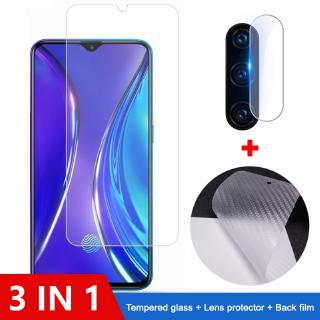 3-in-1 ฟิล์มกระจก Realme C3 กระจกนิรภัย Realme 6 5s 5i 5 3 X2 Pro C3 C2 ป้องกันหน้าจอ ฟิล์มกระจกกันเลนส์กล้อง &amp; ฟิล์มหลัง