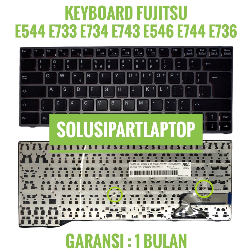 FUJITSU LIFEBOOK คีย์บอร์ด E544 E733 E734 E743 E546 E744 E736 BIG ENTER
