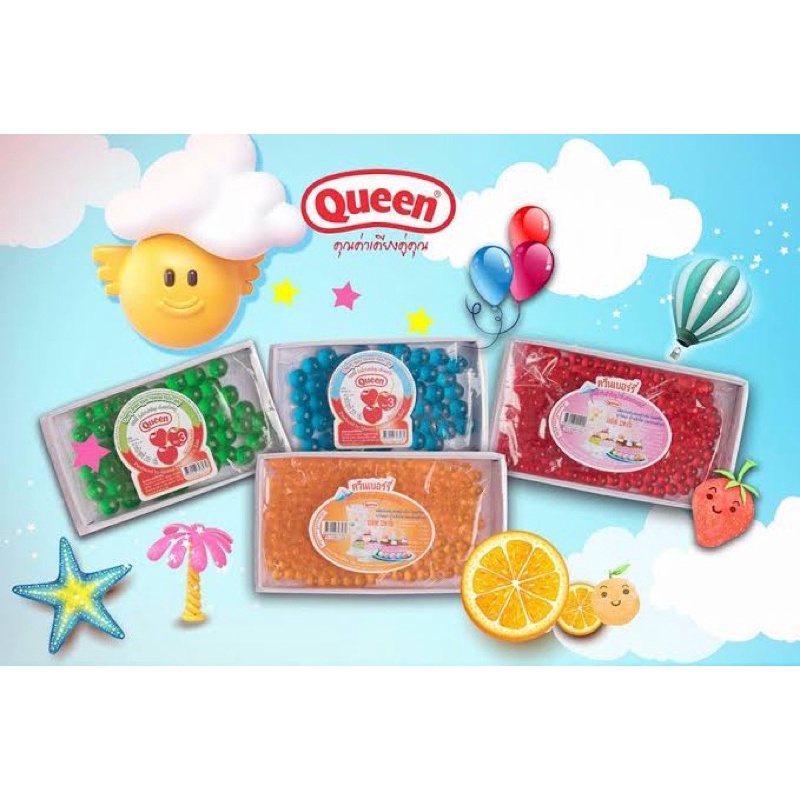 เชอรี่เทียม ควีน เยลลี่ Queen สำหรับแต่งหน้าขนม เค้ก ไอศครีม น้ำแข็งใส